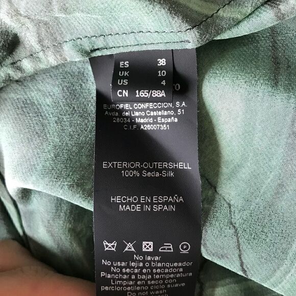 Pedro del Hierro 100% silk button up high neck - Picture 4 of 4